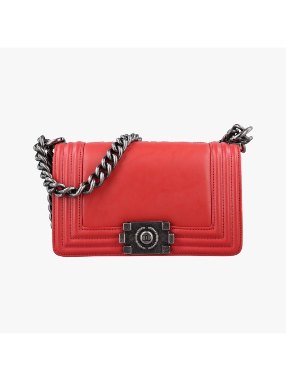 Chanel Boy Red Leather